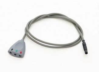 Cable for disposable electrode: Alligator clip touch-proof (0.