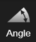 NOTE: The displayed angle is a 2D measurement. The value is always in relation to the displayed plane.