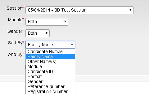 GENERATE CANDIDATE NUMBERS After a candidate number is generated it cannot be altered. entries with a candidate number attached cannot be deleted.