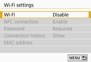 Setting Wi-Fi Settings First, follow the steps below to set the