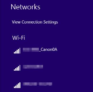 Establishing a Wi-Fi Connection Operation on the Computer-1 Computer s screen (sample) 5 Select the SSID, then enter the