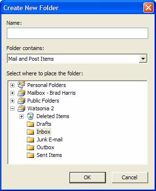 CREATING A MESSAGE FOLDER A message folder is a repository for mail messages.
