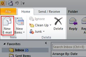 Microsoft Outlook 2010 Basics 21 Sending a Mail Message 1.