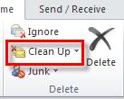 Microsoft Outlook 2010 Basics 47 Cleaning up the Outlook Folder In Microsoft Outlook 2010, you can clean up conversations
