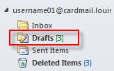50 Microsoft Outlook 2010 Basics Draft Email There may be times when you need to save a message for later editing.