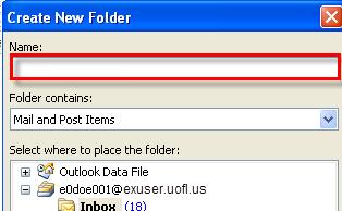 You can create folders as needed to sort and store mail messages.