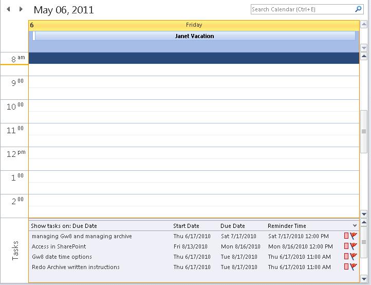 70 Microsoft Outlook 2010 Basics Calendar Views The calendar folder is much link other folders with the