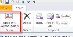Accessing a Shared Contact Folder 1.