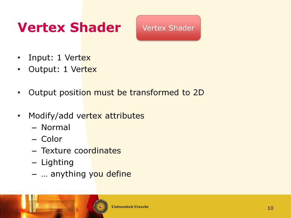 The vertex shader is executed for each vertex separately. It cannot access other vertices. The vertex shader is the same for all vertices in one draw call.