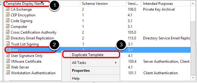 Right-click on the Certificate Templates folder to bring up the context menu. 3. Select Manage.