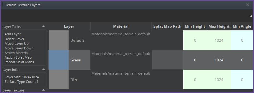 2. Go back to the Material Editor and select the material gs_grass_01 located in the Material Editor's directory path
