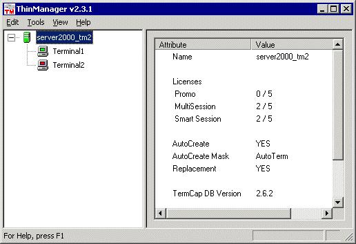 Hardware Configuration Tool Early versions of ThinManager functioned as a tool for configuring the thin client hardware. ThinManager 2.3.