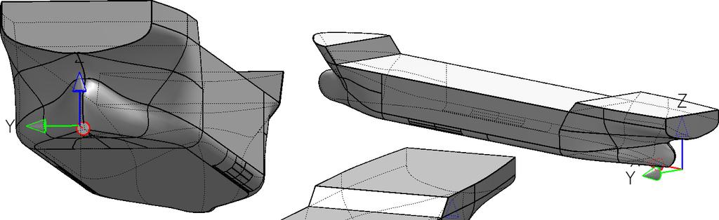 Figure 9: Ship hull surface obtained through the procedure described in section Erro! Fonte de referência não encontrada.