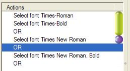 For example, if you want to select the fonts Times-Roman (Adobe Type 1) and Times New Roman (TrueType), you should not use the AND operator, but the OR operator (a font cannot be both Times-Roman and