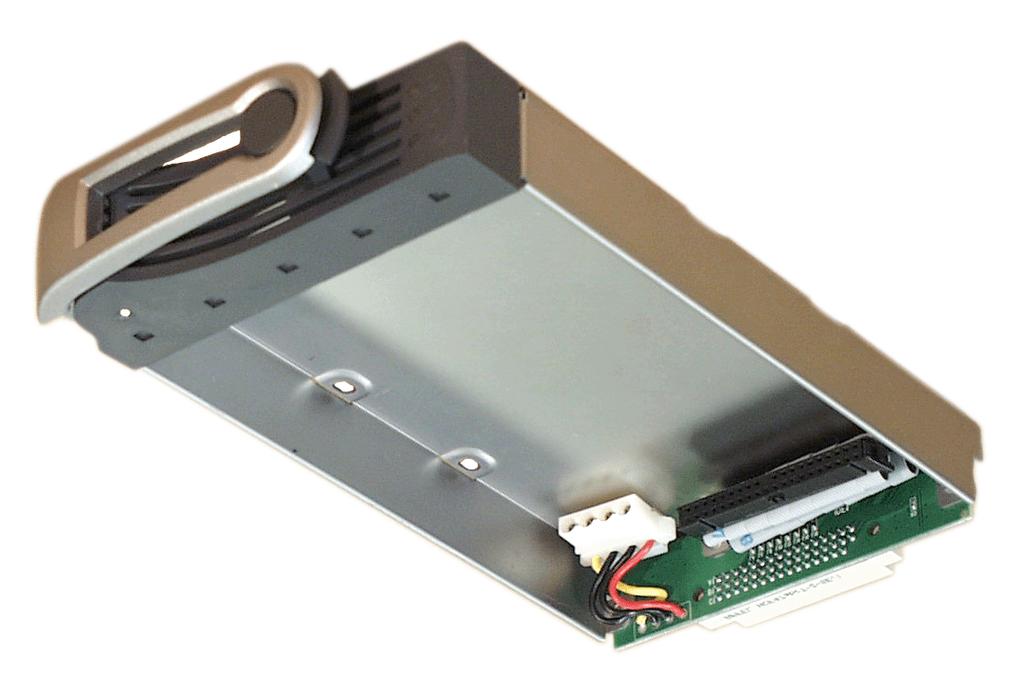UltraTrak RM4000 Power Connector Hard Drive Mounting Holes (total of 4) ATA Connector Handle Insert the carrier into the chassis this way Figure 3. UltraTrak Drive Carrier 7.
