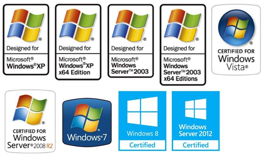WHQL Certification Approval The Designed for Microsoft Windows 32/64-bit operation system WHQL logo identifies products that meet Microsoft s quality standards, SUNIX I/O products carry with this