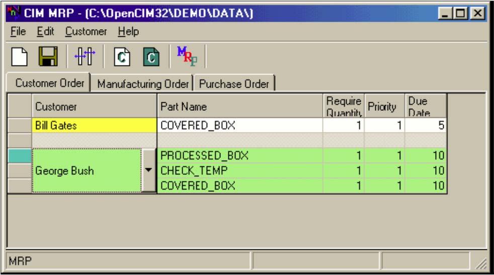 5-5-1 Customer order form A customer order is a list of the parts (products) ordered by a customer.