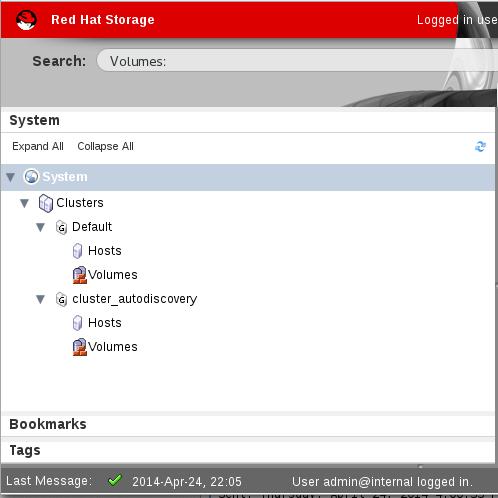 Red Hat St orage 3 Console Administ rat ion G uide Figure 2.2. Tree Mode Flat mode offers powerful search functionality, and allows you to customize how you manage your system.