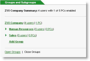 Grouping Overview Manage Groups enables you to organize users by department or job function, or by any other category that best suits your needs.