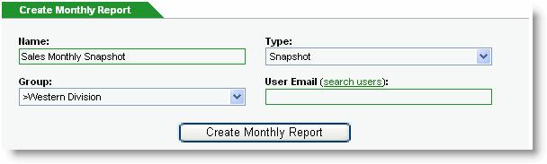 Click the Monthly Reports link in the left navigation bar. 3. Click the Create New Monthly Report link. 4. Name the report that you are creating. 5.