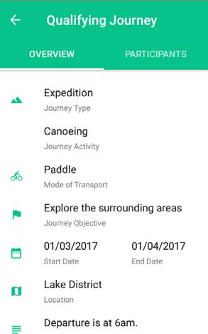 Scroll and choose the Adventurous Journey you would like