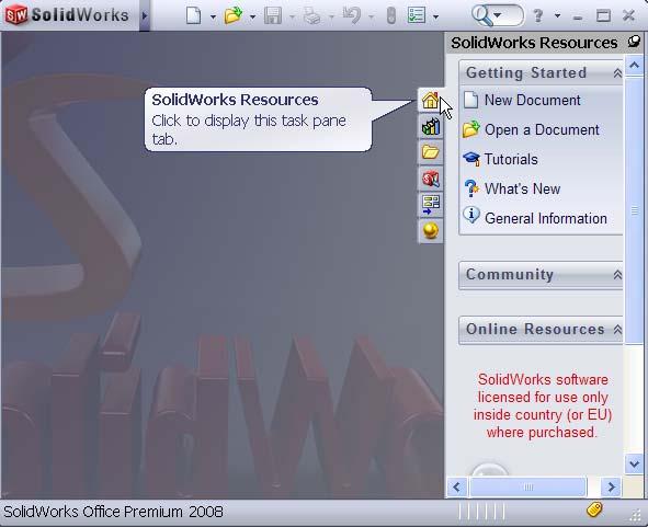 CHAPTER 1: SOLIDWORKS 2008 USER INTERFACE Chapter Objective SolidWorks is a design software application used to model and create 2D and 3D sketches, 3D parts and assemblies, and 2D drawings.