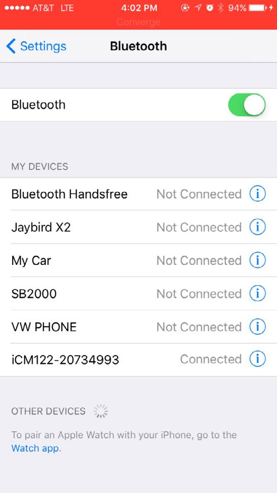 How do I disconnect the icmp PIN pad and my ios mobile device? 1. To disconnect all paired devices from the icmp PIN pad, press the F button rapidly four times ( F-F-F-F ). 2.