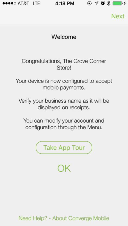 If you wish, enable TouchID to unlock the Converge Mobile app more easily and