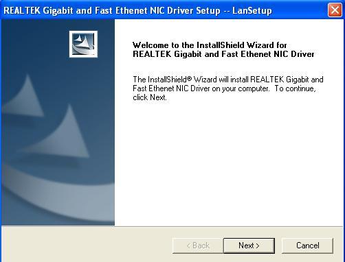 4-4 LAN Install Realtek LAN Controller Driver WINDOWS 2000/XP Setup 1.