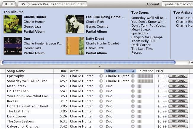 itunes and ipod: Making Music From Browsing to Buying Once you ve created an account and signed in, you re ready shop at the itunes Music Store.