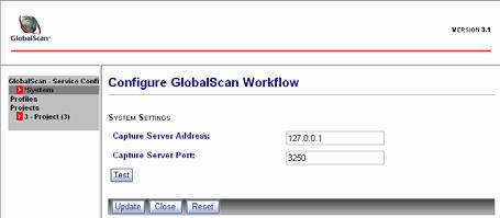 Important: The port must match the Preferences setting within the GlobalScan v3.1 Workflow Suite Process Designer. See GlobalScan v3.1 Workflow Suite Standard Edition Reference Guide. 4.