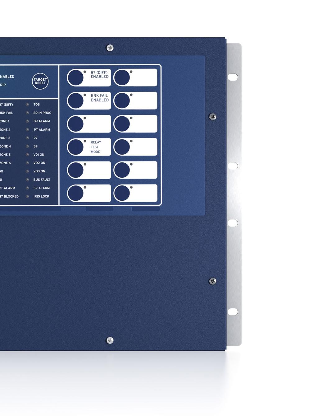 Front-panel LEDs indicate custom alarms and provide fast and simple information to assist dispatchers and line crews with