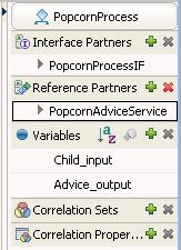 b. To add the service call, drag PopcornAdviceService from this column to between the Receive and Reply actions on the diagram.