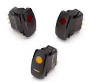 These single or double pole switches feature removable actuators in a choice of actuator styles and colors, and can be
