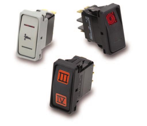 Carling V-Series Contura Sealed Rocker Switches & Illuminated Plug V-Series Contura Switches V-Series switches offer