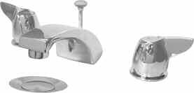 P0 Lavatory Fitting, " With Pop-Up P0 Specification: Commercial grade " lavatory supply fitting complete with pop-up waste, "H" and "C" indexed metal hooded lever handles, Dial-ese cartridges,.