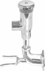 P0 Backflow Preventer W/ Spray Hook P0 Specification: Commercial grade cast brass exposed backflow preventer includes a resilient polished chrome plated finish, hooded vent cap, /" NPT female inlet,