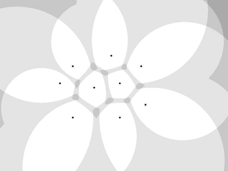 Approximate Voronoi Diagrams (AVD) Example partitions of space induced