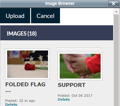 the blog entry (optional): Select the Appearance tab to align or resize the image >