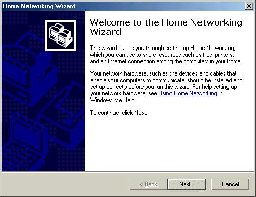 When Internet Connection Sharing component is completely installed, the Home Network Wizard will automatically launch