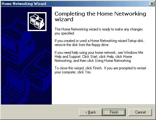 Figure 22: Selecting No to a setup disk for Windows Me 8.