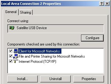 3. Right click the NIC icon and select Properties. The Local Area Connection Properties window opens. 4.