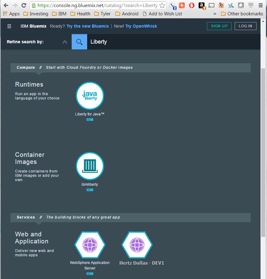 WAS for Bluemix