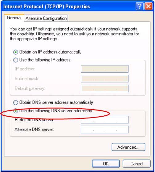 Enter the IP address of the DSA-5100 in the Default Gateways column.