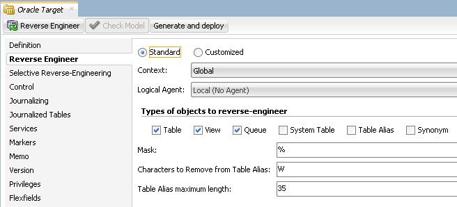 Reverse-Engineering the SAP Source Datastores 5. Click Reverse Engineer, and then save your model. 6. The WS_GEO_DS datastore appears in your Oracle model, as shown below.