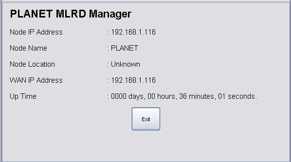 4.3 Node Configuration using MLRD Manager The MLRD Manager is a Java-based graphical interface application that allow user to perform configuration of the specific MAP-2105.