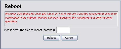 Time to Reboot Specifies the time to delay before the reboot take place, in