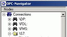 Figure 3-3 Objects in the OPC Navigator With a double click