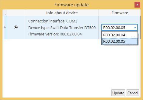 Firmware Update 2. (Optional) If your device is already configured, the configuration will be cleared from device memory after firmware update.