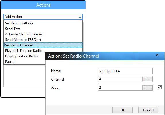 Figure 9: Adding actions to a rule A new action with the specified name appears at the last position in the Actions panel. Use arrows to adjust the execution order of actions.